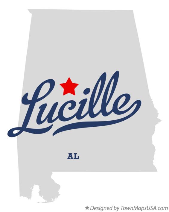 Map of Lucille, AL, Alabama