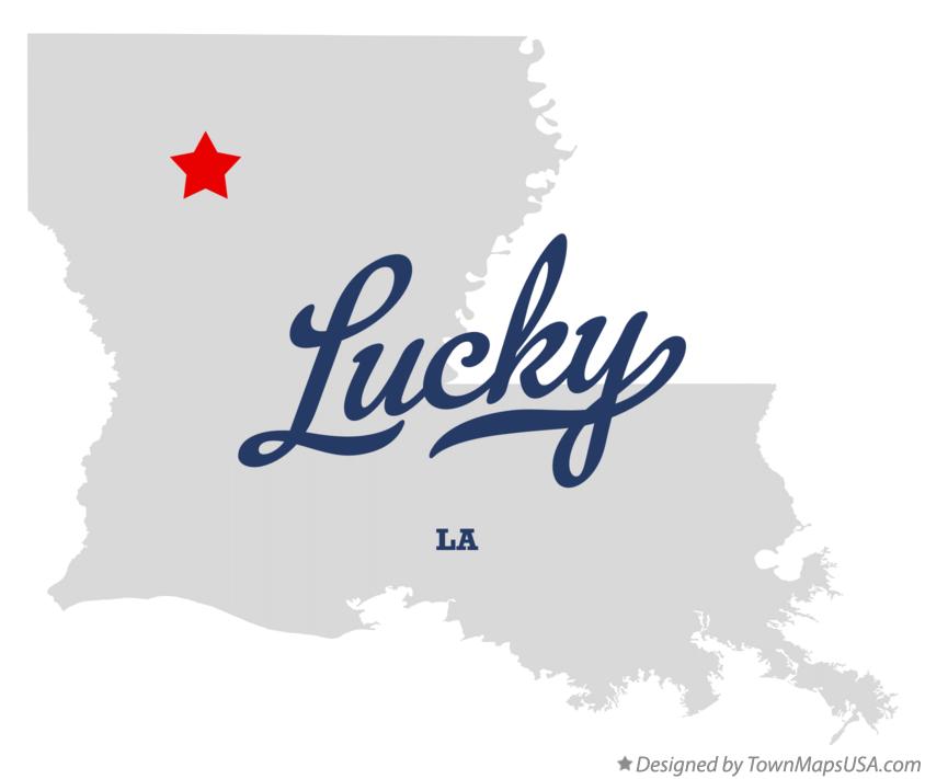 Map of Lucky, LA, Louisiana