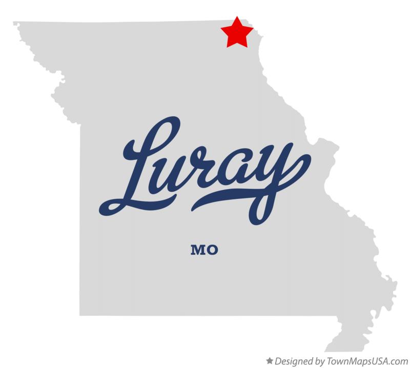 Map of Luray, MO, Missouri