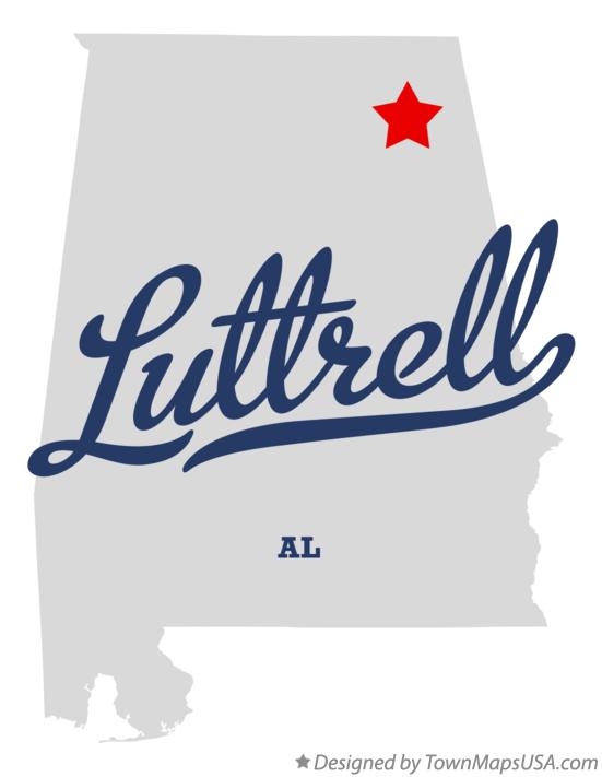 Map of Luttrell, AL, Alabama