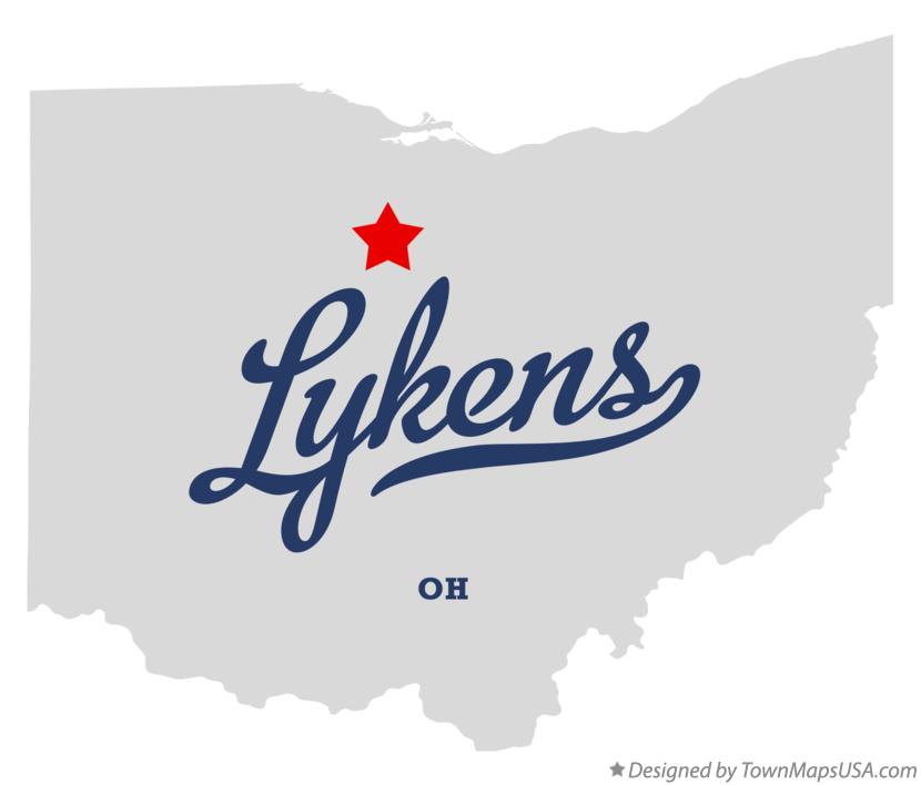 Map of Lykens, OH, Ohio