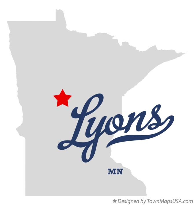 Map of Lyons, Wadena County, MN, Minnesota