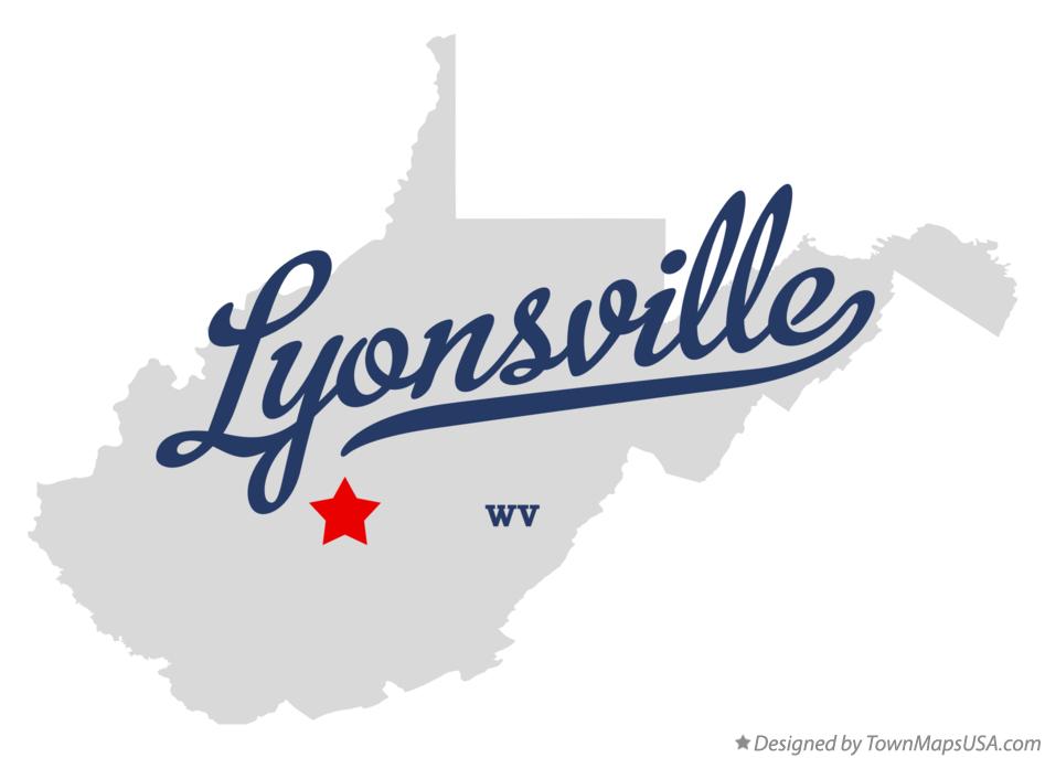 Map of Lyonsville, WV, West Virginia