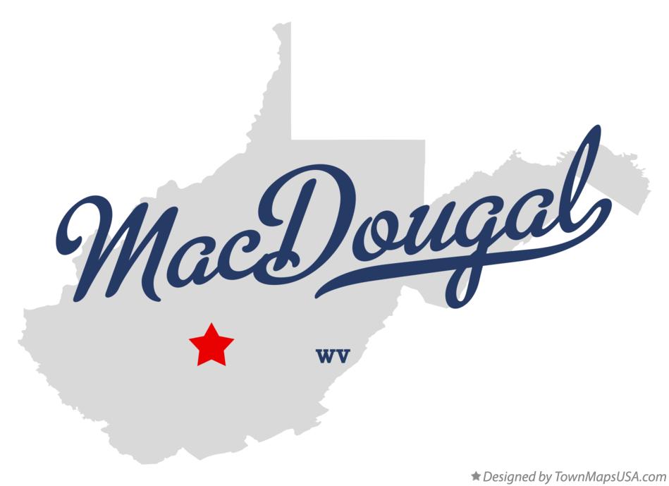 Map of MacDougal, WV, West Virginia