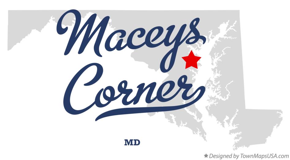 Map of Maceys Corner, MD, Maryland