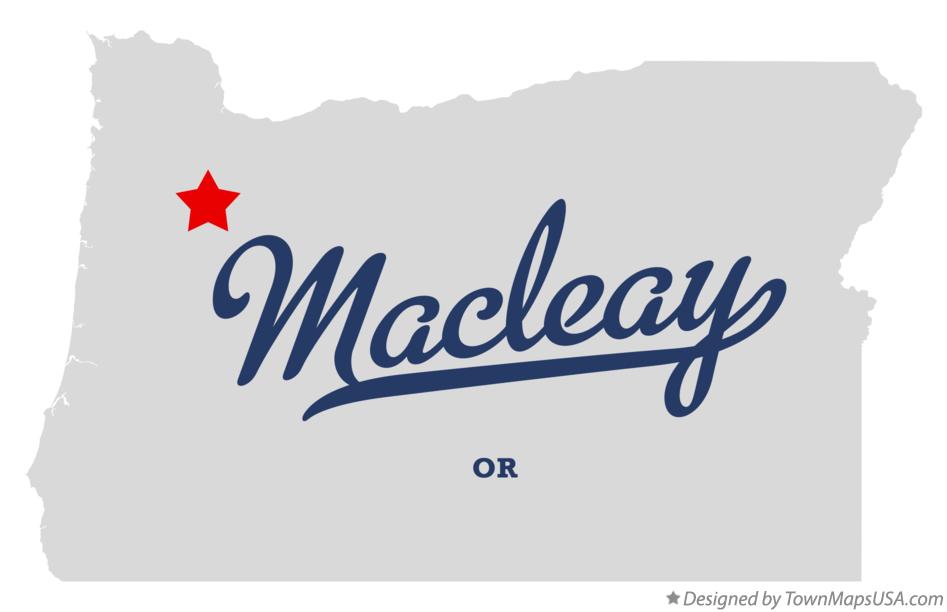 Map of Macleay, OR, Oregon