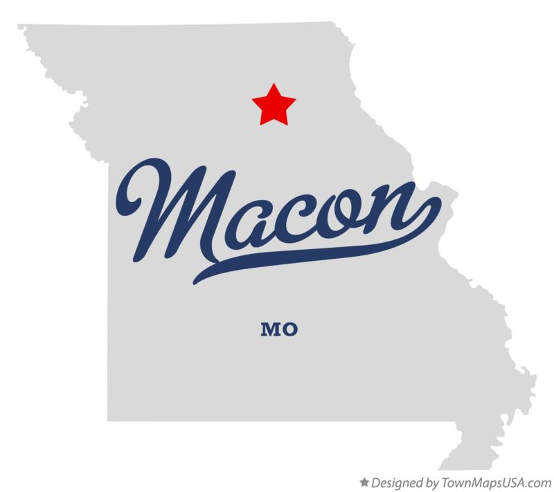 Map of Macon, MO, Missouri