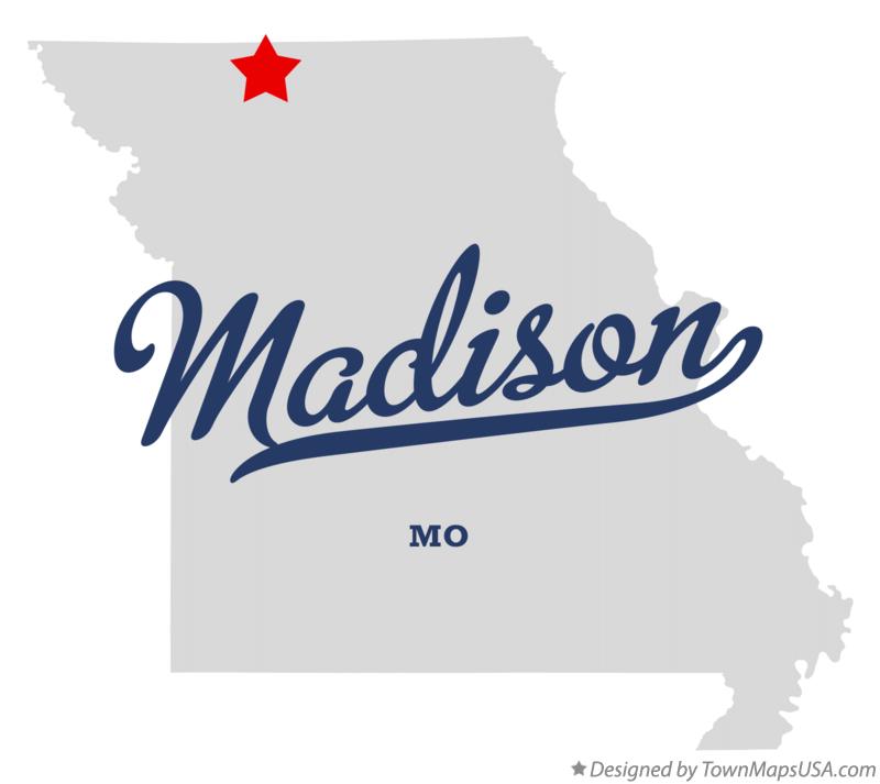 Map of Madison, Harrison County, MO, Missouri