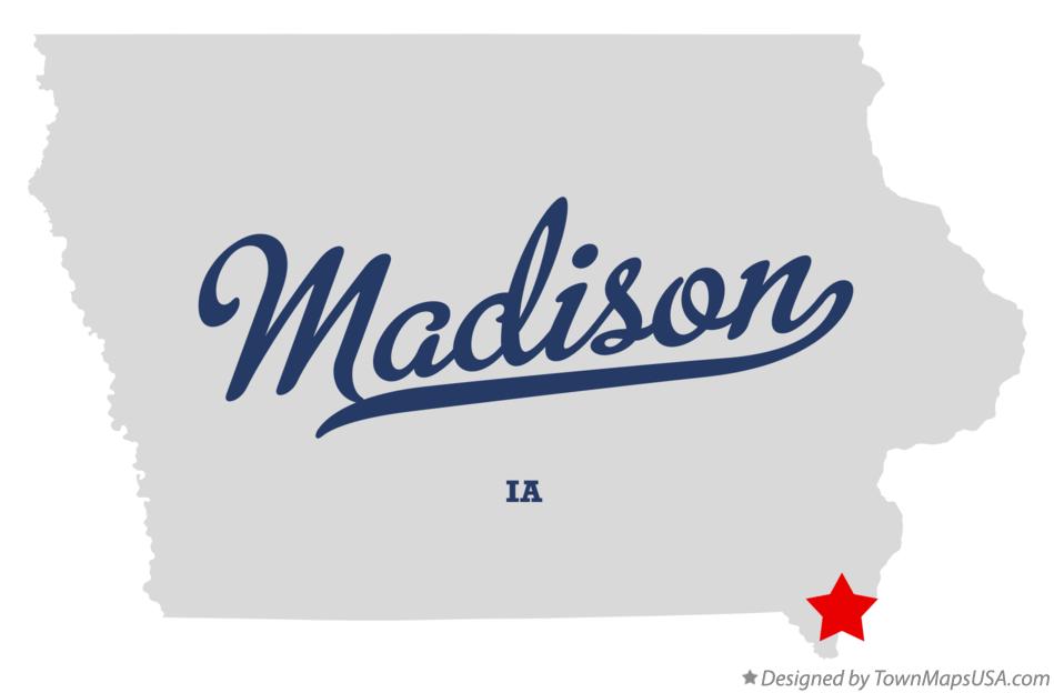 Map of Madison, Lee County, IA, Iowa