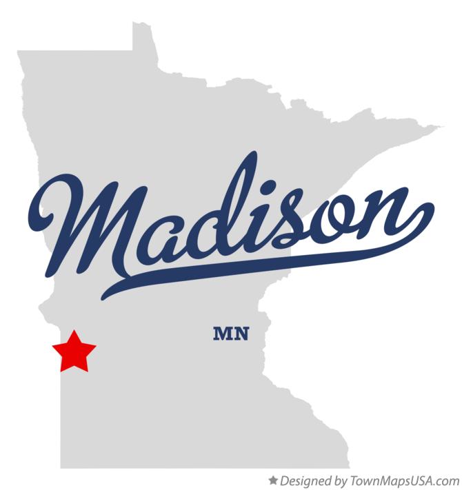 Map of Madison, MN, Minnesota