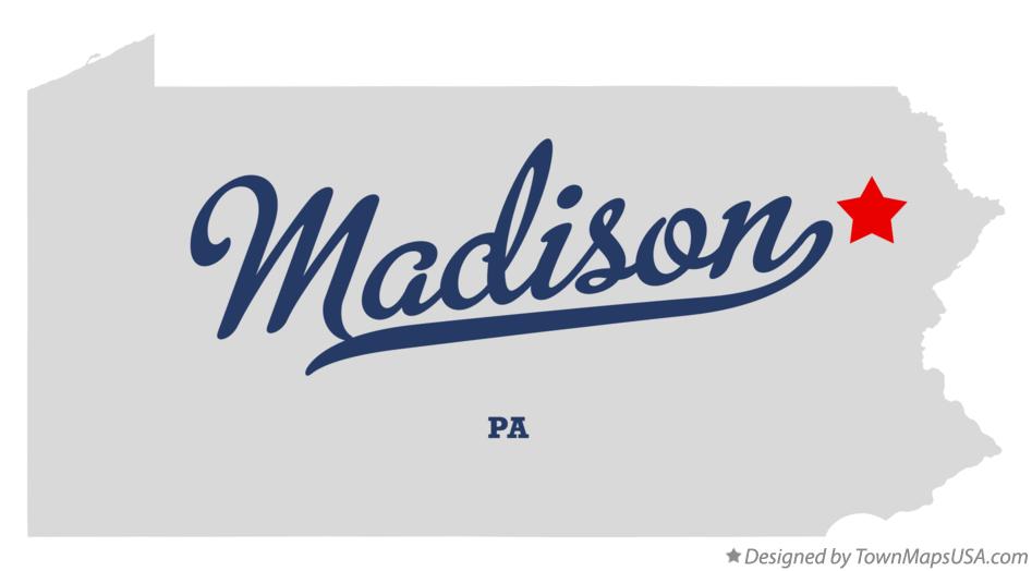 Map of Madison, Lackawanna County, PA, Pennsylvania