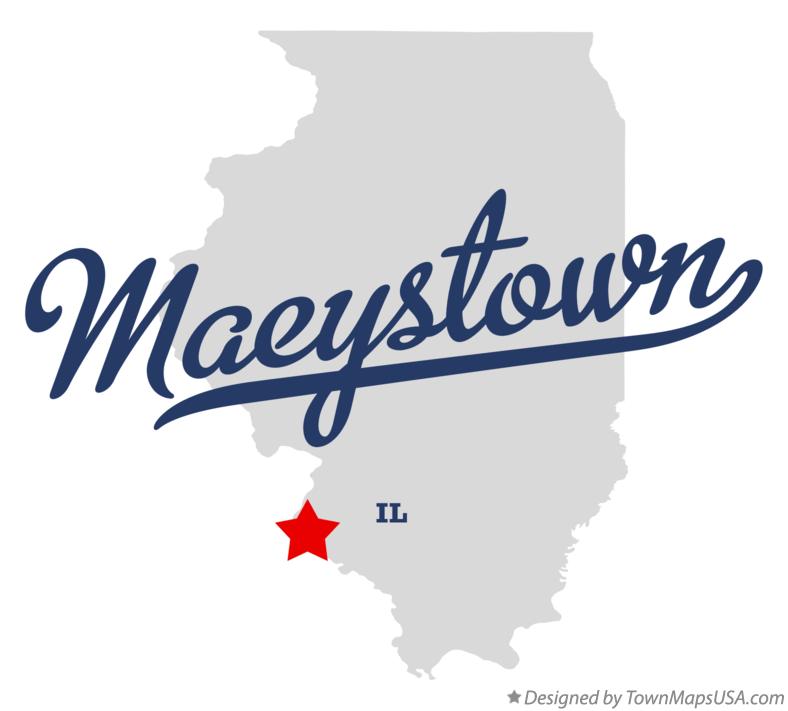 Map of Maeystown, IL, Illinois
