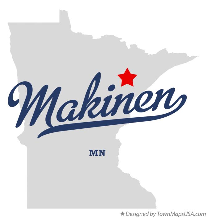 Map of Makinen, MN, Minnesota
