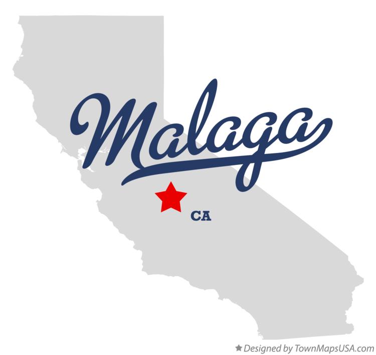 Map of Malaga, CA, California