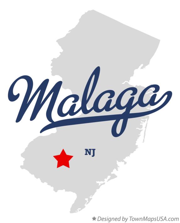Map of Malaga, NJ, New Jersey