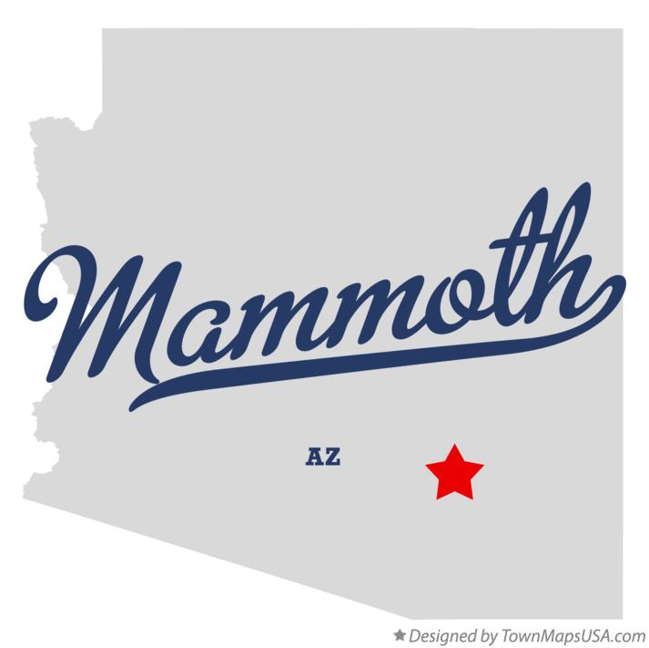 Map of Mammoth, AZ, Arizona
