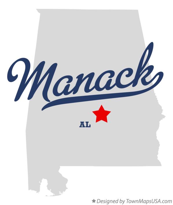Map of Manack, AL, Alabama