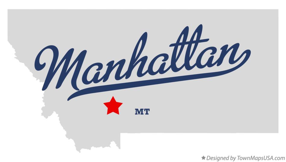 Map of Manhattan, MT, Montana