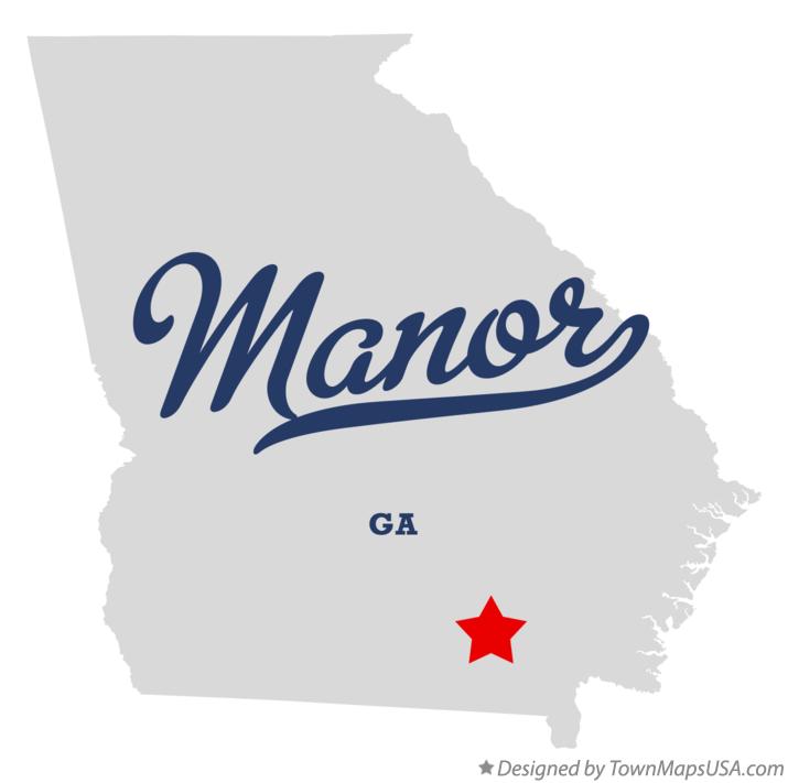 Map of Manor, GA,