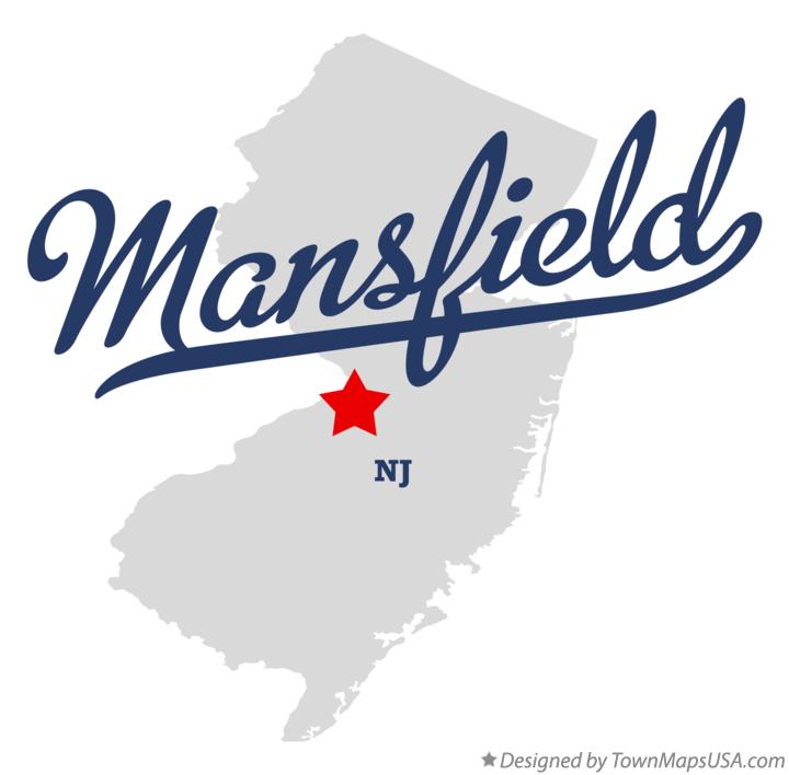 Map of Mansfield, Burlington County, NJ, New Jersey