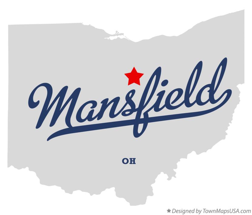 Map of Mansfield, OH, Ohio