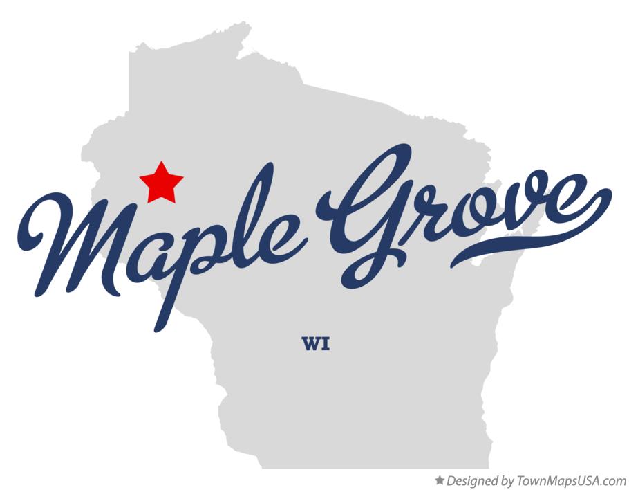 Map of Maple Grove, Barron County, WI, Wisconsin