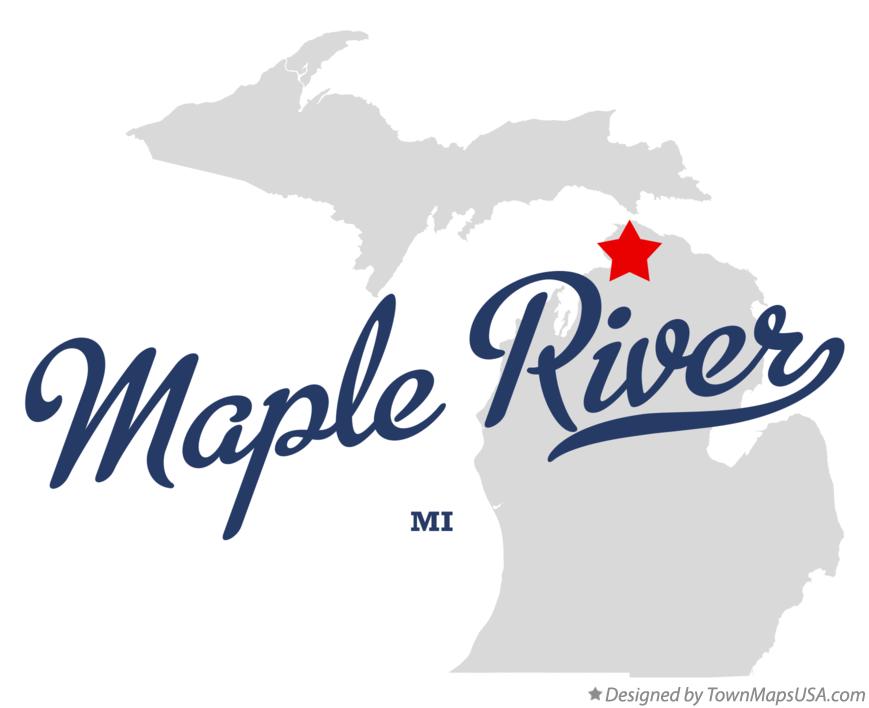 Map of Maple River, MI, Michigan