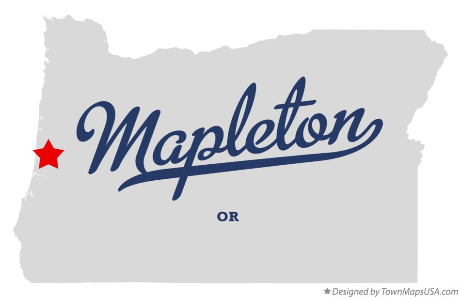 Map of Mapleton, OR, Oregon