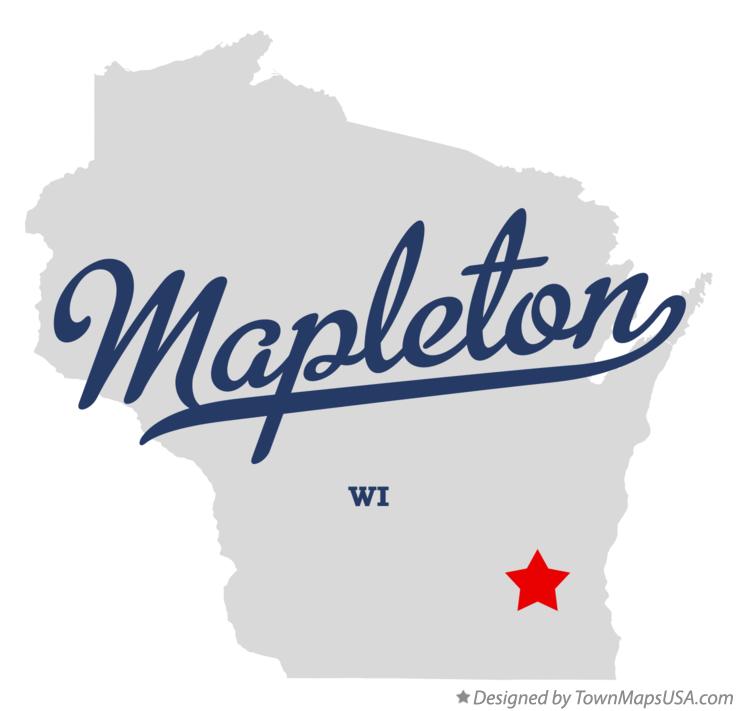 Map of Mapleton, WI, Wisconsin