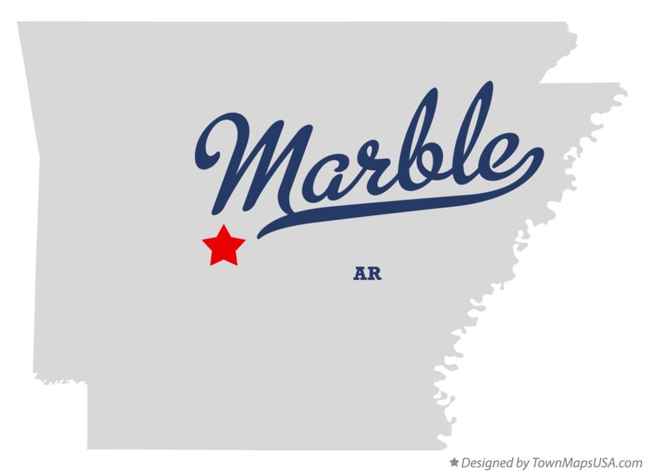 Map of Marble, Saline County, AR, Arkansas