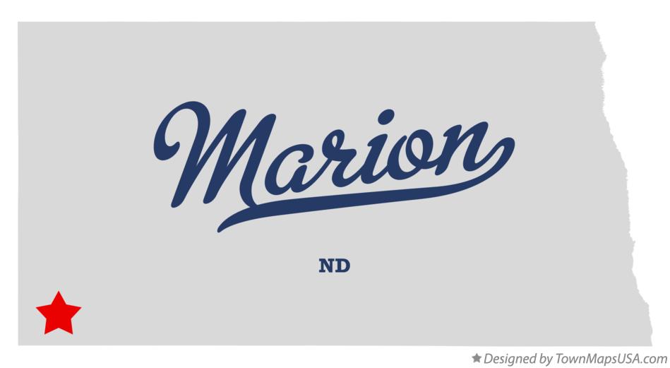 Map of Marion, Bowman County, ND, North Dakota