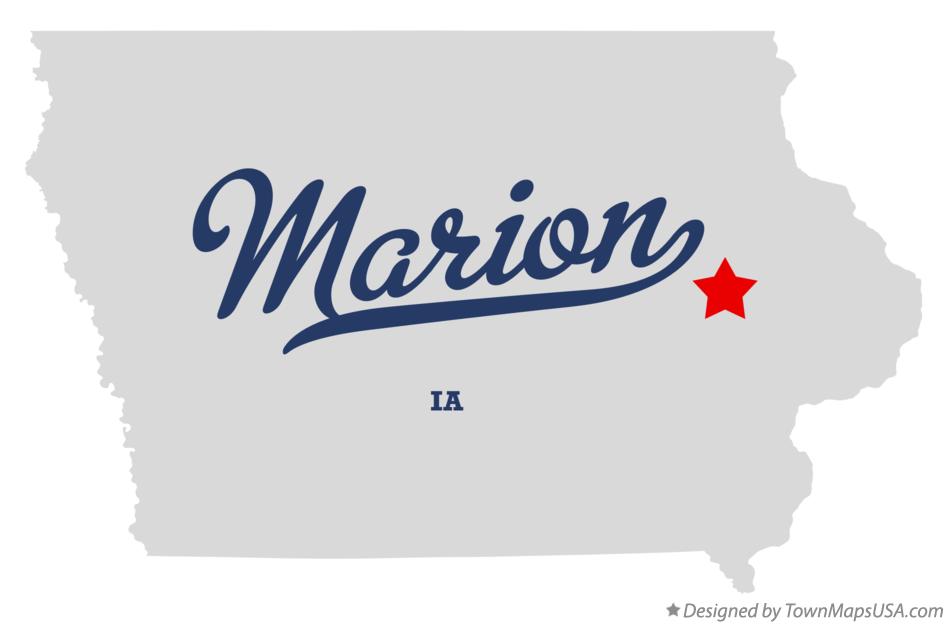 Map of Marion, Linn County, IA, Iowa