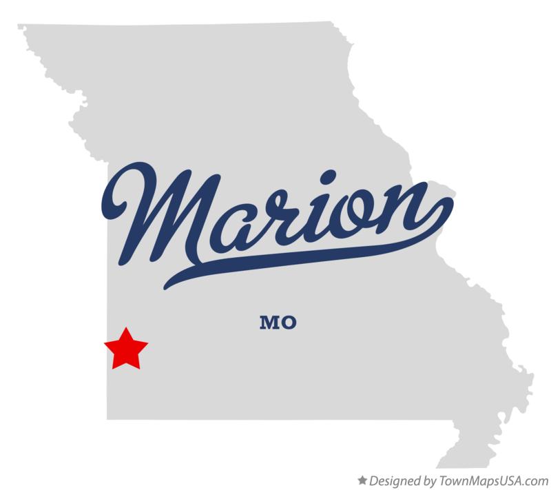 Map of Marion, Jasper County, MO, Missouri