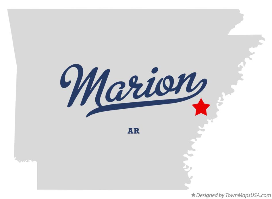 Map of Marion, Phillips County, AR, Arkansas