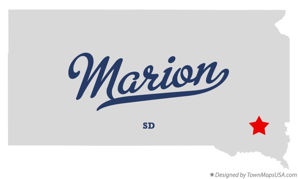 Map of Marion, SD, South Dakota