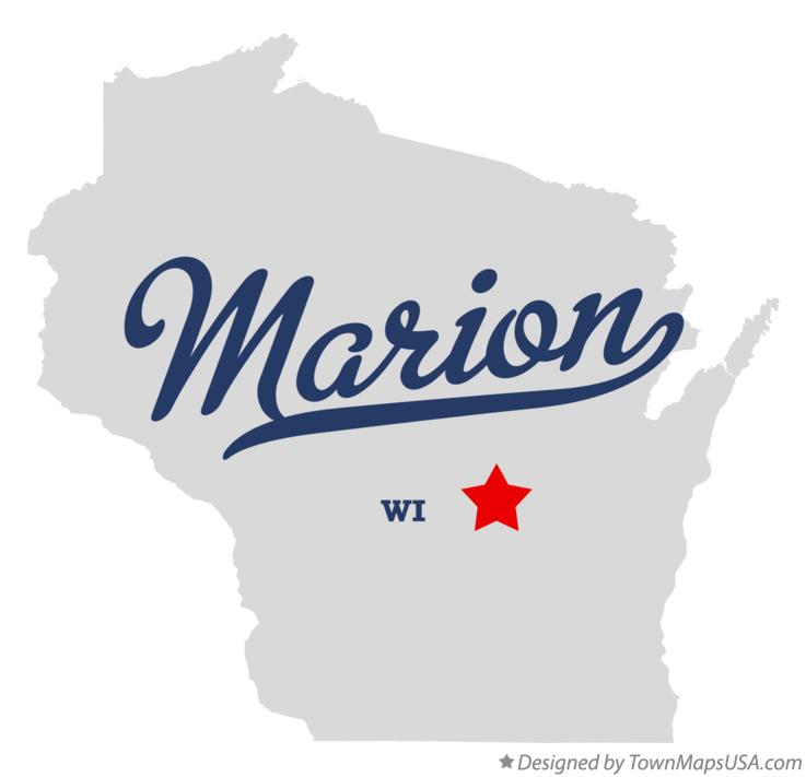 Map of Marion, Waushara County, WI, Wisconsin