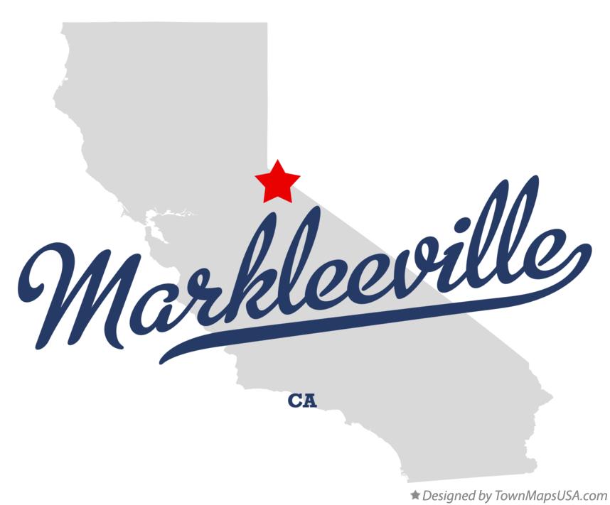 Map of Markleeville, CA, California