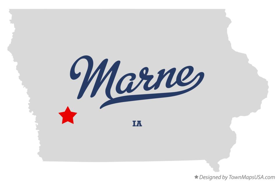 Map of Marne, IA, Iowa