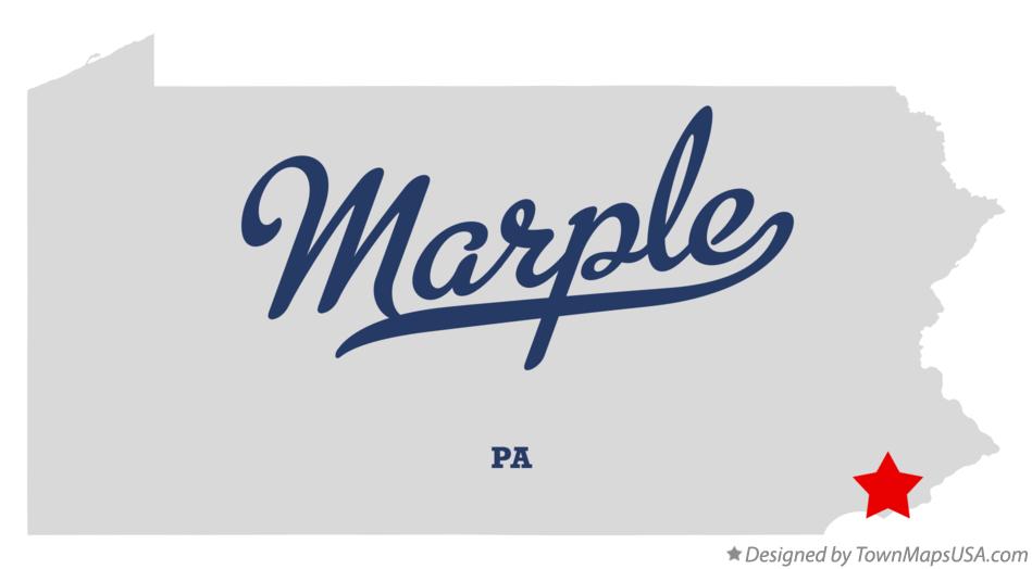 Map of Marple, PA, Pennsylvania