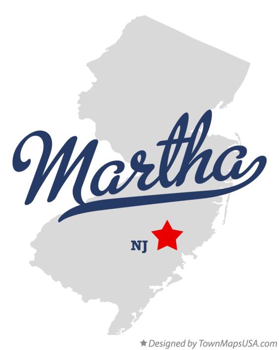 Map of Martha, NJ, New Jersey