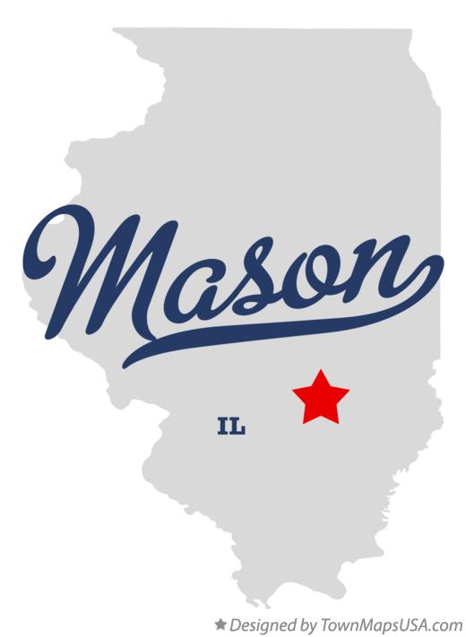 Map of Mason, IL, Illinois
