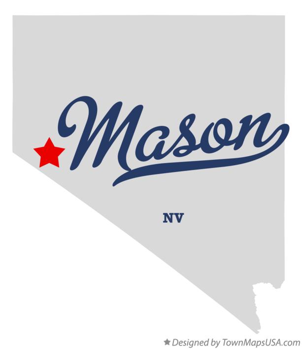 Map of Mason, NV, Nevada