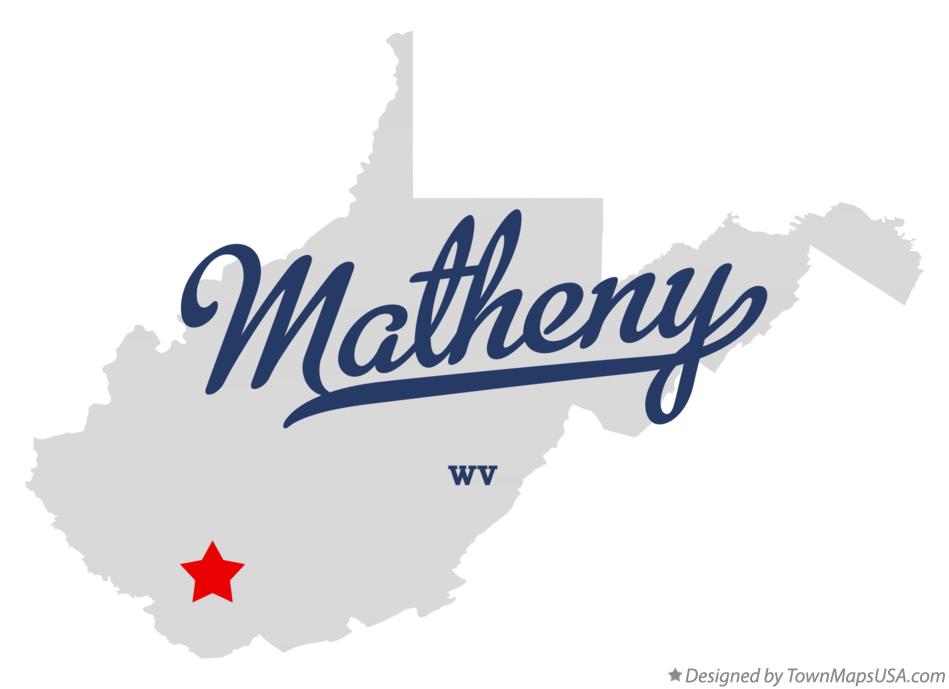 Map of Matheny, WV, West Virginia