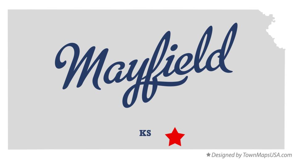 Map of Mayfield, KS, Kansas