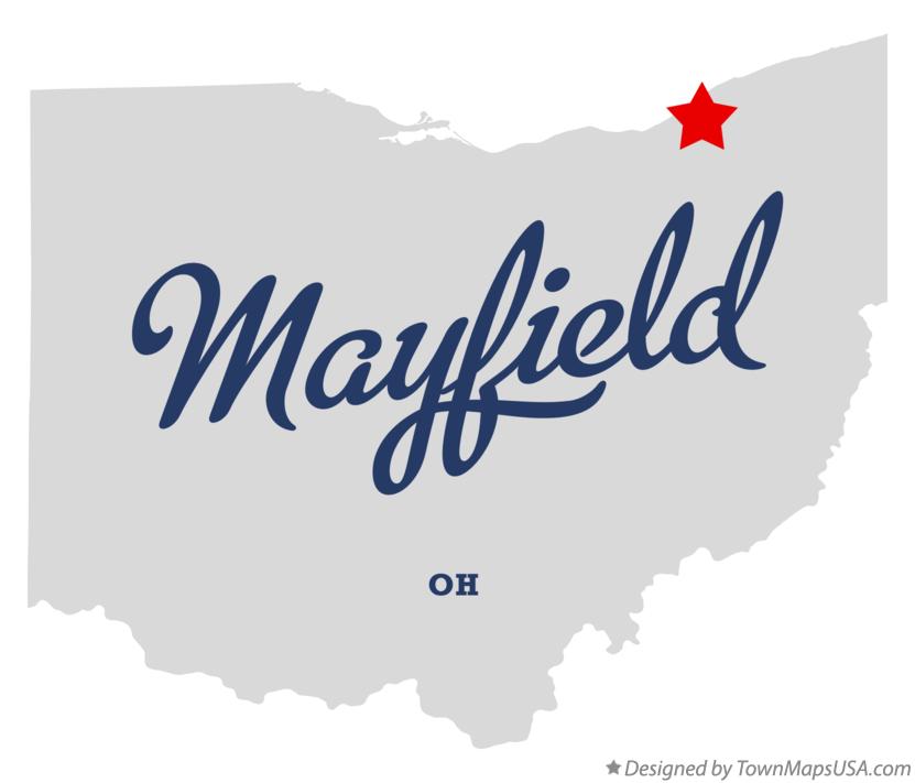 Map of Mayfield, OH, Ohio