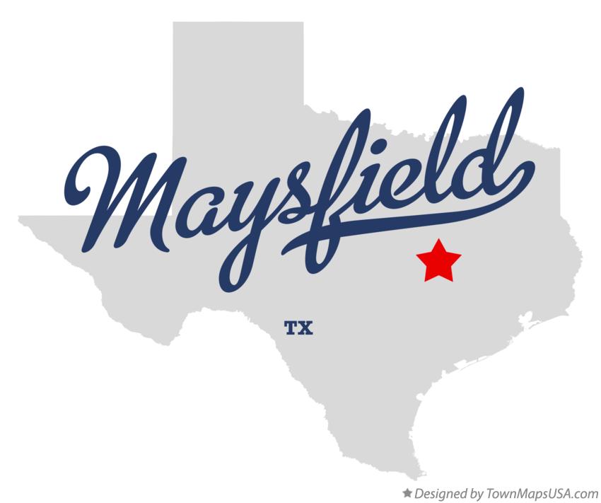 Map of Maysfield, TX, Texas