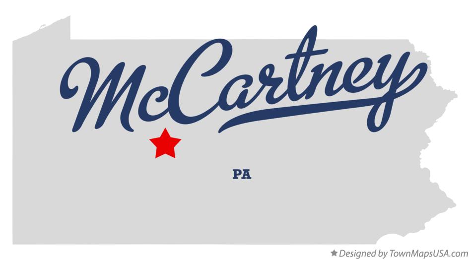 Map of McCartney, PA, Pennsylvania
