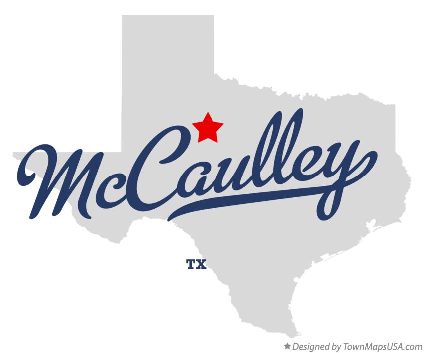 Map of McCaulley, TX, Texas
