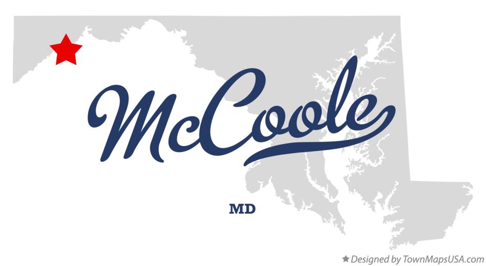 Map of McCoole, MD, Maryland