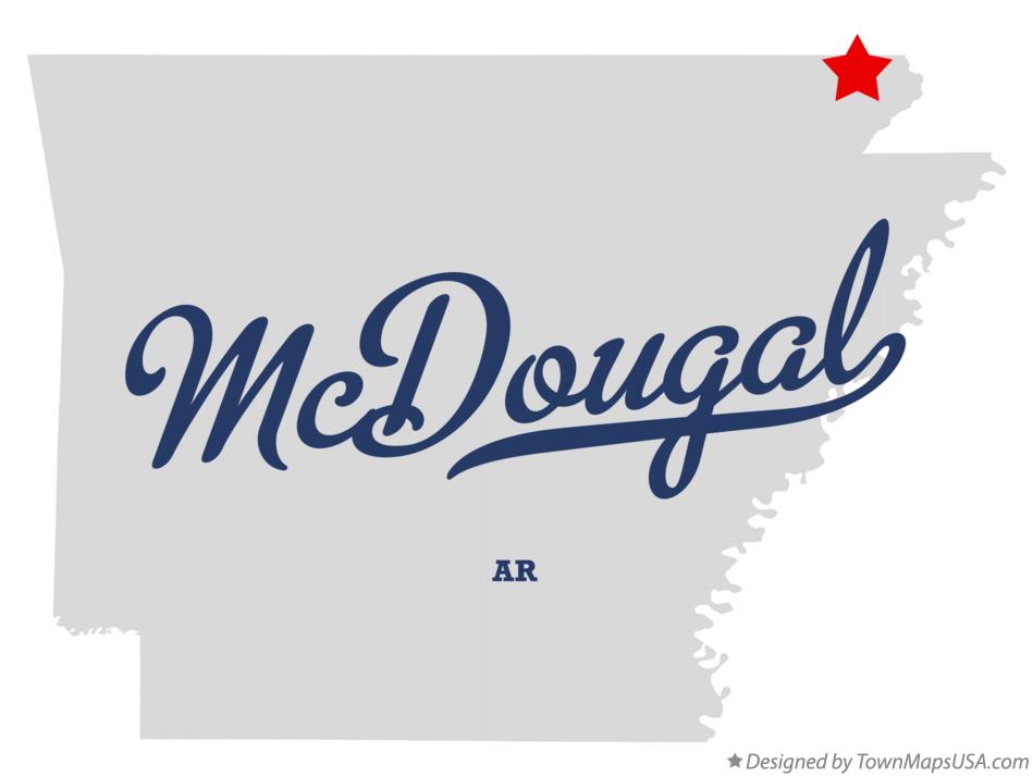 Map of McDougal, AR, Arkansas